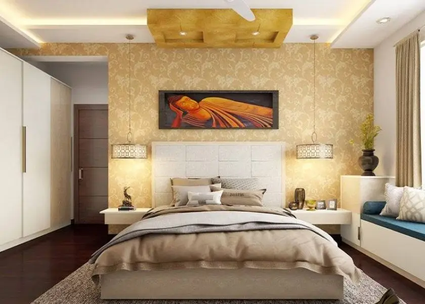 Plafon PVC Drop Ceiling Sederhana di Kamar Tidur